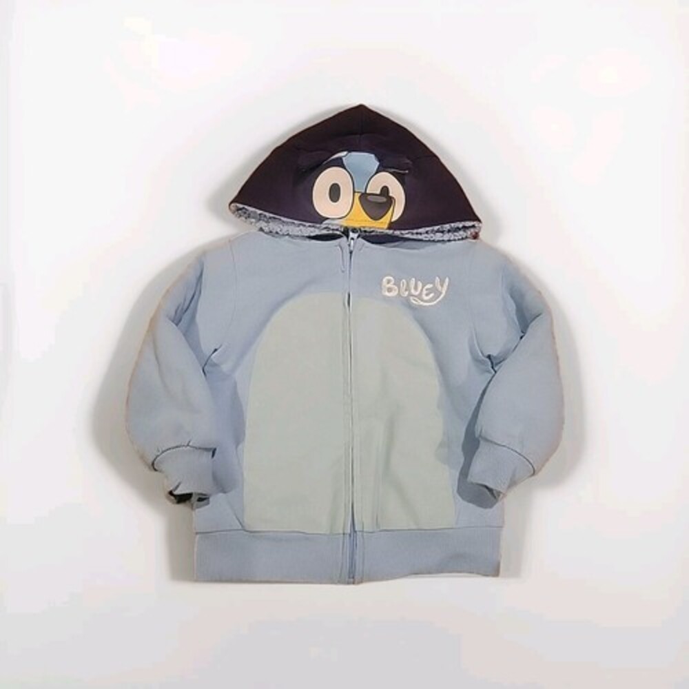 Bluey Sherpa Lined Fuzzy Unisex Jacket 3T Blue